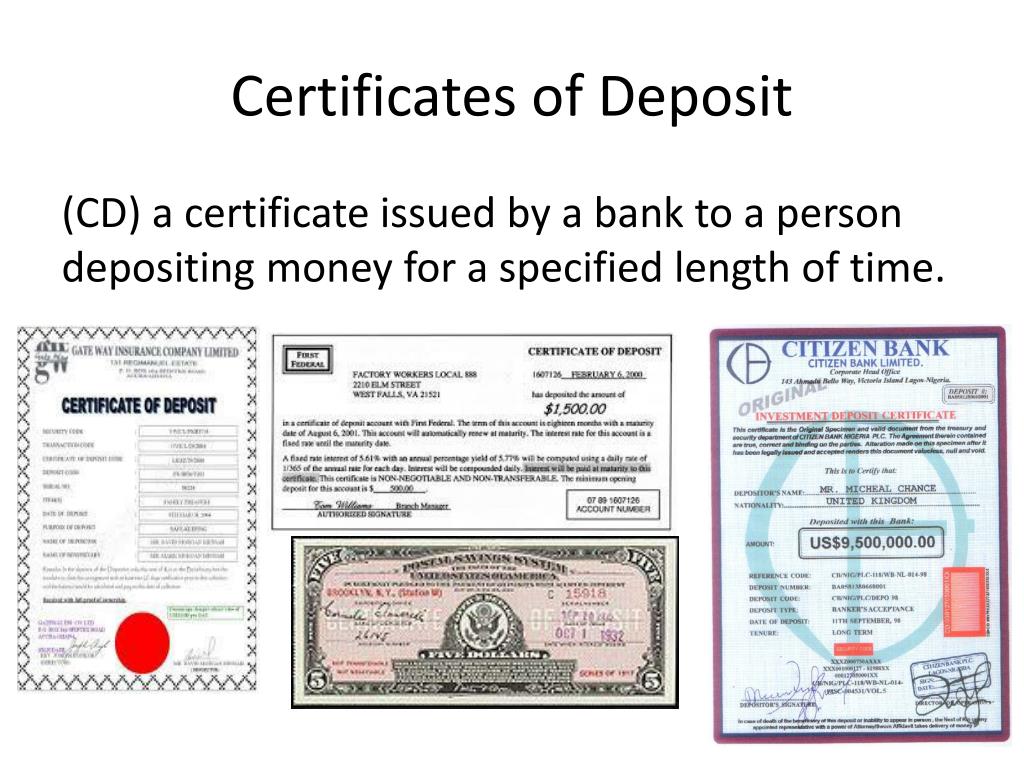 PPT Certificates of Deposit PowerPoint Presentation, free download