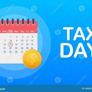Tax Day Reminder Concept Calendar Design Template. Tax Deadline
