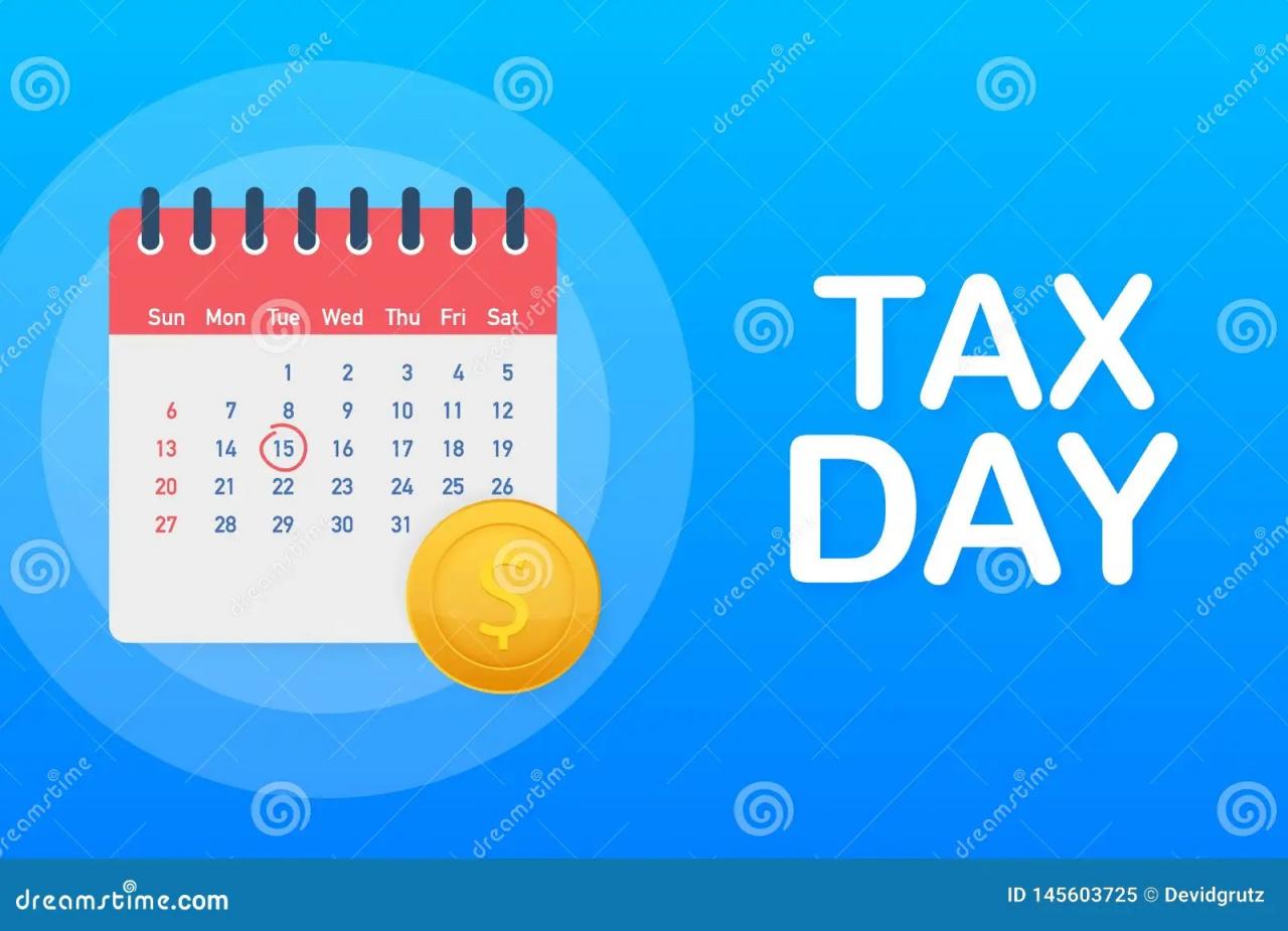 Tax Day Reminder Concept Calendar Design Template. Tax Deadline